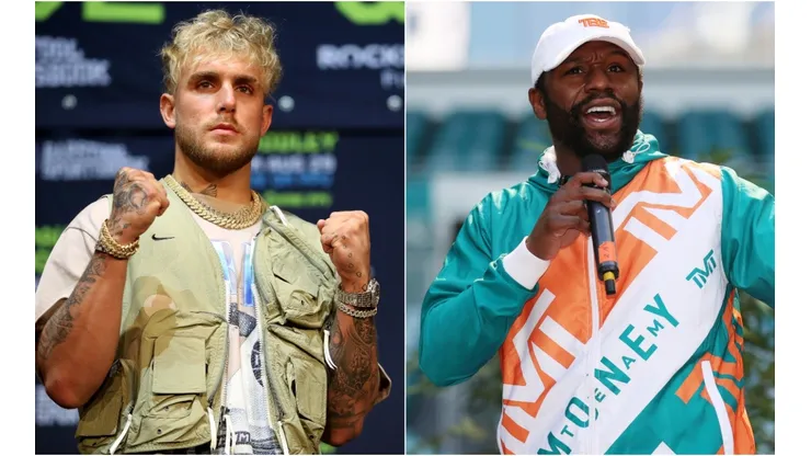 Jake Paul has taken a shot at his brother Logan's last opponent, Floyd Mayweather. (Getty)