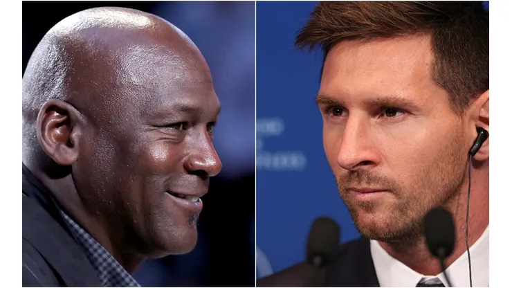 Michael Jordan (left) & Lionel Messi. (Getty)