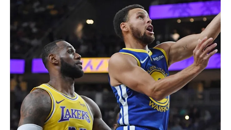 LeBron's Lakers and Stephen Curry's Warriors will hog the spotlight again in the 2021-2022 NBA season. (Getty)