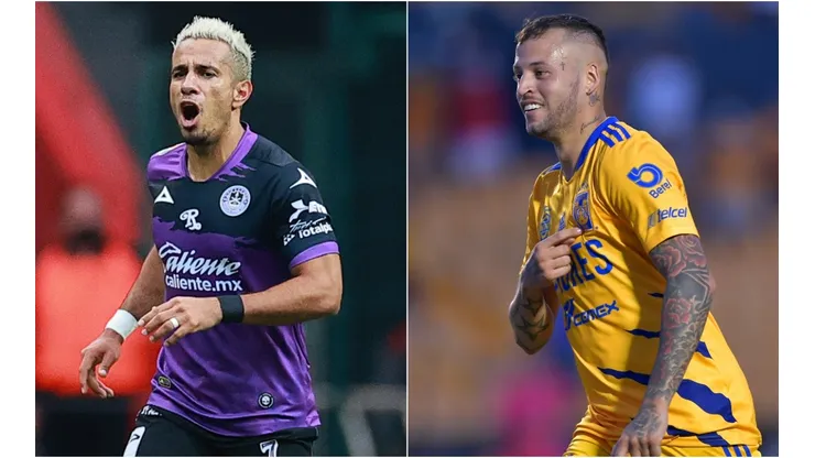 Camilo Da Silva of Mazatlan (left) and Nicolas Lopez of Tigres UANL. (Getty)