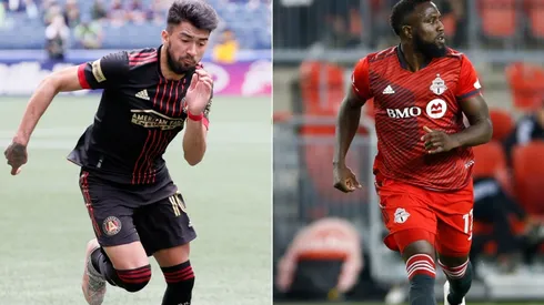 Marcelino Moreno of Atlanta United (left) and Jozy Altidore of Toronto FC (Getty).