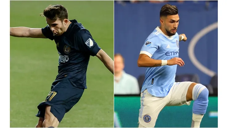 Leon Flach of Philadelphia Union (left) and Valentin Castellanos of NYCFC (Getty).