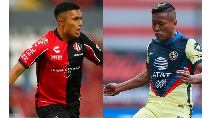 Christopher Trejo of Atlas (left), and Pedro Aquino of Club America (right). (Getty)