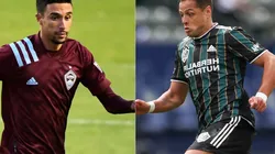 Younes Namli of Colorado Rapids (left) and Javier Hernandez of LA Galaxy (right) (Getty)