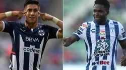 Maximiliano Meza of Monterrey (left) and Aviles Hurtado of Pachuca (right). (Getty)