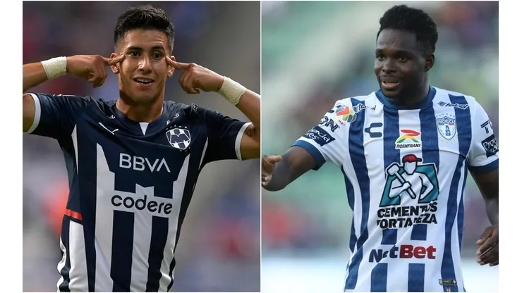 Maximiliano Meza of Monterrey (left) and Aviles Hurtado of Pachuca (right). (Getty)