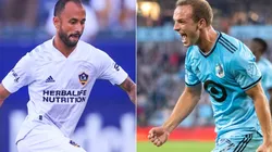 Victor Vazquez of LA Galaxy (left) and Chase Gasper of Minnesota United (right). (LA Galaxy & Minnesota United @ Facebook)