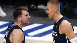 Luka Doncic & Kristaps Porzingis. (Getty)