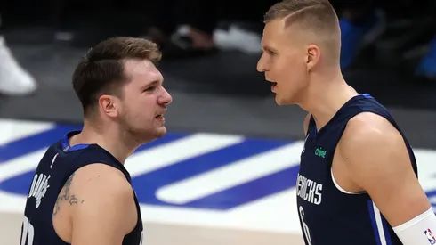 Luka Doncic & Kristaps Porzingis. (Getty)