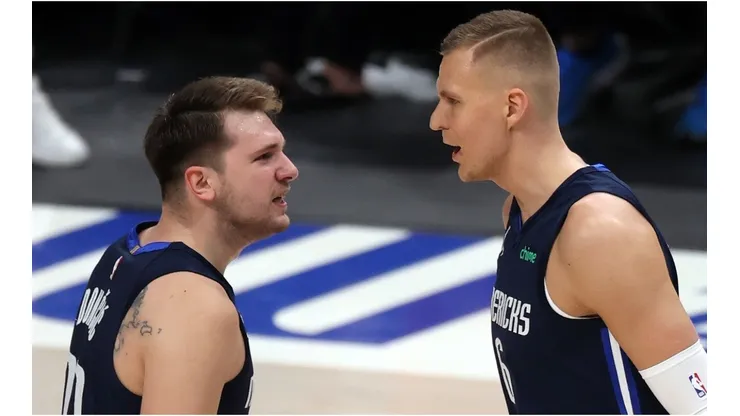 Luka Doncic & Kristaps Porzingis. (Getty)