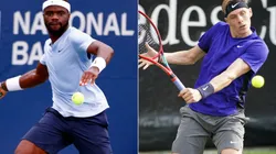Frances Tiafoe of the United States (left) and Denis Shapovalov of Canada (Getty).