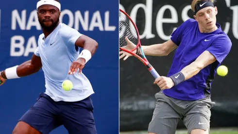 Frances Tiafoe of the United States (left) and Denis Shapovalov of Canada (Getty).