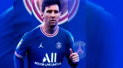 Lionel Messi with PSG shirt (PSG Official store).