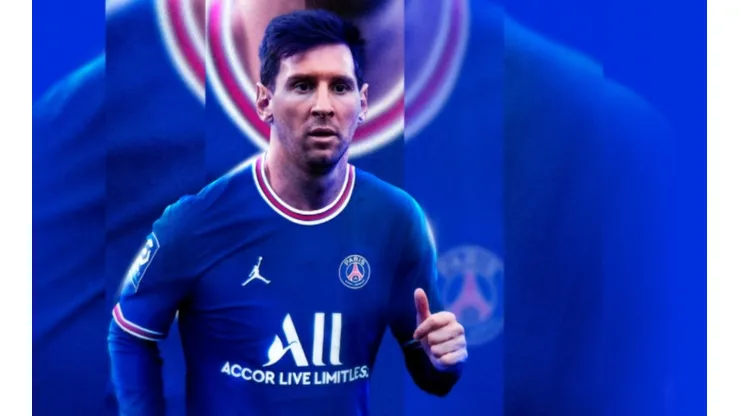 Lionel Messi with PSG shirt (PSG Official store).