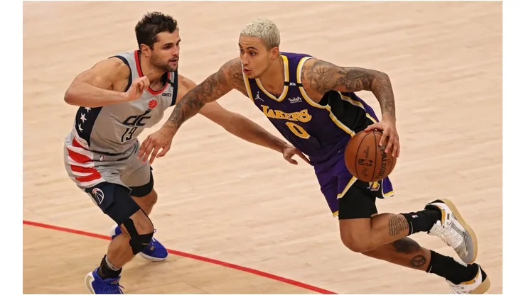 Kyle Kuzma vs. the Wizards. (Getty)