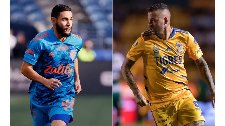 Alex Roldan of Seattle Sounders (left) and Nicolas Lopez of Tigres UANL (right). (Getty)