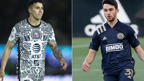 Lorenzo Reyes of Club America (left) and Leon Flach of Philadelphia Union (right). (Getty)