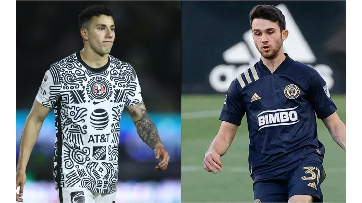 Lorenzo Reyes of Club America (left) and Leon Flach of Philadelphia Union (right). (Getty)