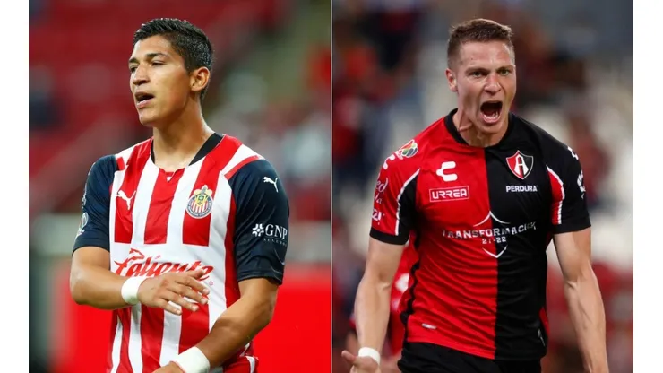 Angel Saldivar of Chivas (left), and Julio Furch of Juarez (right). (Getty)