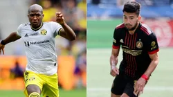 Darlington of Columbus Crew (left), and Marcelino Mora (right). (Getty)