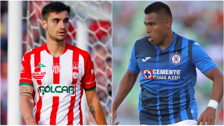 Unai Bilbao of Necaxa (left) and Jaiber Jimenez of Cruz Azul (right). (Getty)