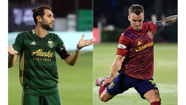 Diego Valeri of Portland Timbers (left) Albert Rusnak of Real Salt Lake (right). (Getty)