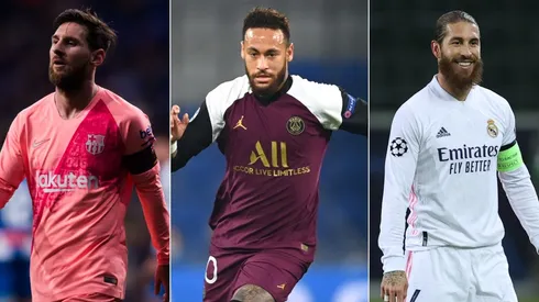 Lionel Messi joined forces with Neymar and Sergio Ramos to set up an extremely powerful PSG lineup in 2021/22. (Getty)