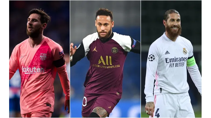 Lionel Messi joined forces with Neymar and Sergio Ramos to set up an extremely powerful PSG lineup in 2021/22. (Getty)