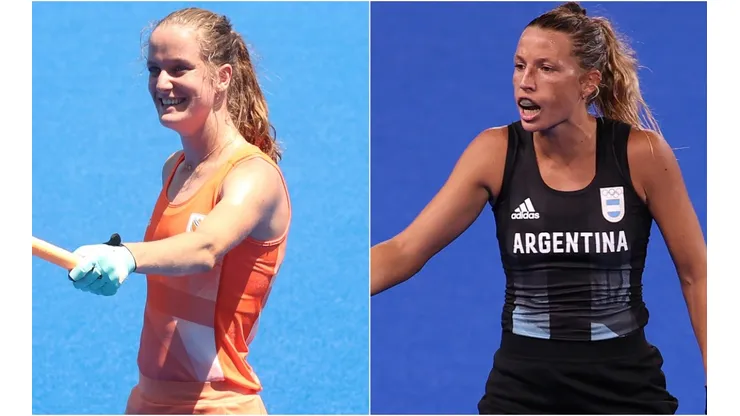Felice Albers of Netherlands (left) and Delfina Merino of Argentina (right). (Getty)