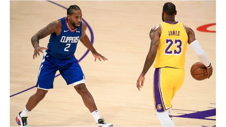 LeBron James & Kawhi Leonard. (Getty)