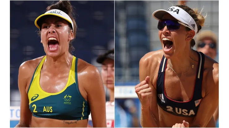 Taliqua Clancy of Australia (left) and Alix Klineman of United States (right). (Getty)