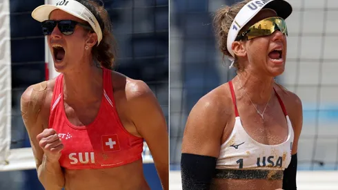 Joana Heidrich of Switzerland (left) and April Ross of United States (Getty).