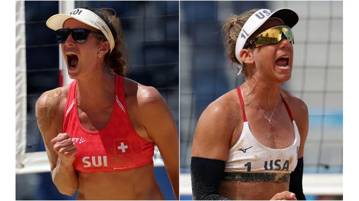 Joana Heidrich of Switzerland (left) and April Ross of United States (Getty).