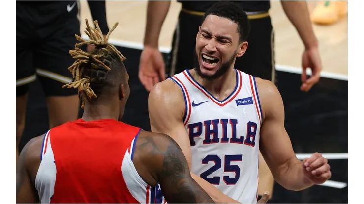 Ben Simmons & Dwight Howard. (Getty)