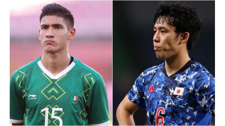 Diego Lainez of Mexico (left) and Yuki Soma of Japan (Getty).