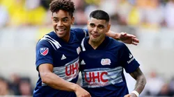 Tajon Buchanan #17 and Gustavo Bou #7 of New England Revolution (Getty)