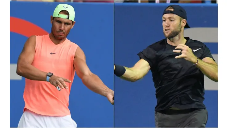 Rafael Nadal of Spain (left) and Jack Sock of the U.S. (Getty).