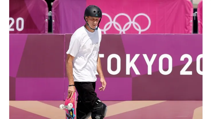 Tony Hawk at the Ariake Sports Park Center in Tokyo (Getty).