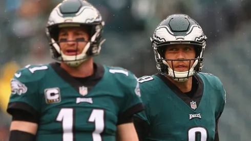 Nick Foles replaced injured Carson Wentz in the 2017 NFL season and led the Philadelphia Eagles to their first Super Bowl victory. (Getty)