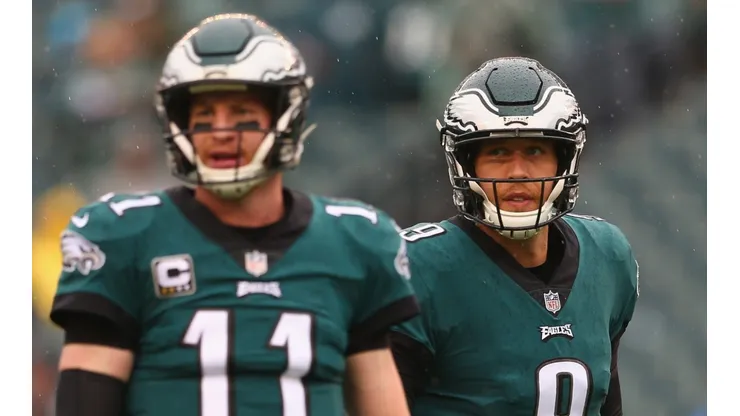 Nick Foles replaced injured Carson Wentz in the 2017 NFL season and led the Philadelphia Eagles to their first Super Bowl victory. (Getty)