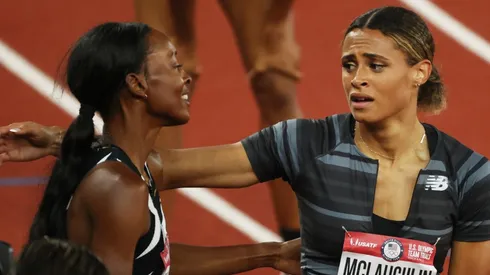 Dalilah Muhammad (left) and Sidney McLaughlin (Getty).