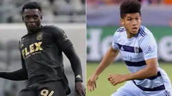 Jesús Murillo of LAFC (left) and Jaylin Lindsey of Sporting Kansas City (Getty).