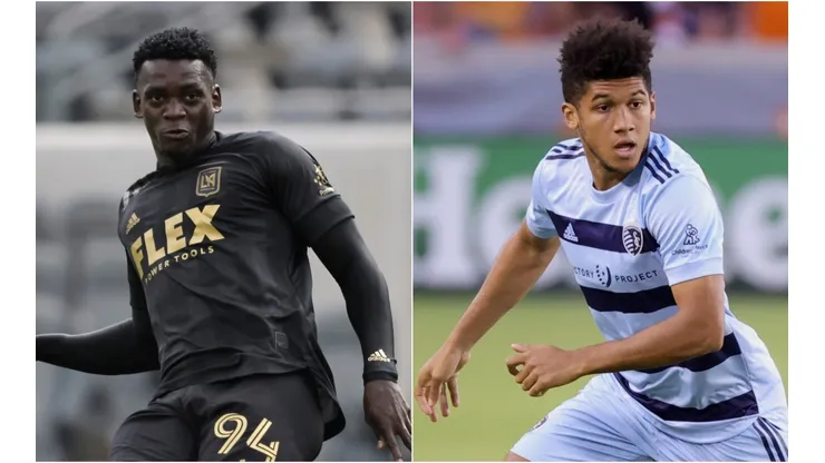 Jesús Murillo of LAFC (left) and Jaylin Lindsey of Sporting Kansas City (Getty).