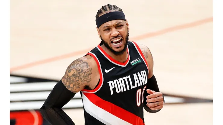 Carmelo Anthony will join LeBron James and the Lakers for the 2021/22 NBA season. (Getty)