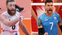 Mitchell Stahl of the USA (left) and Facundo Conte of Argentina (right). (Getty)