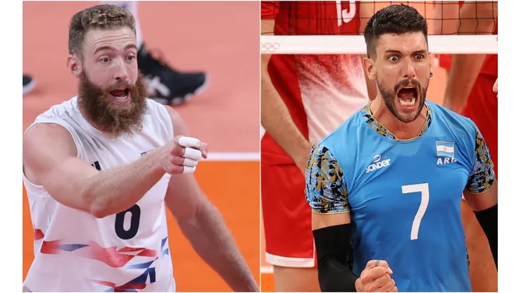 Mitchell Stahl of the USA (left) and Facundo Conte of Argentina (right). (Getty)