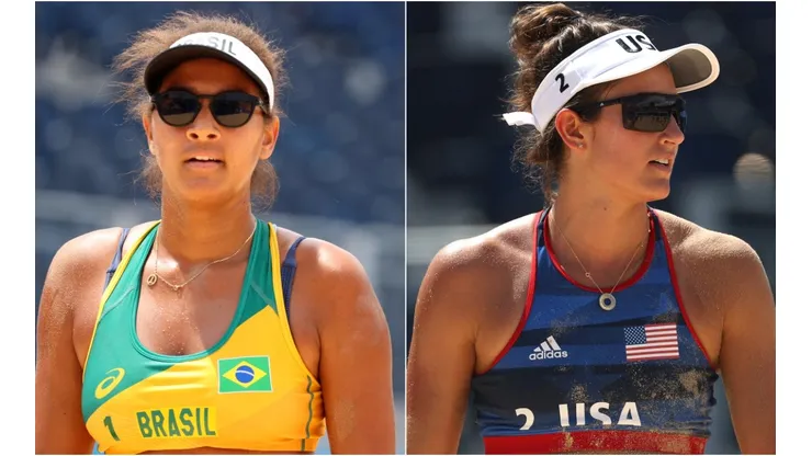 Ana Patricia Silva Ramos of Brazil (left) and Sarah Sponcil of USA (right). (Getty)
