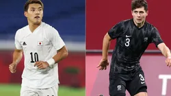 Ritsu Doan of Japan (left), and Liberato Cacace of New Zealand (right).
