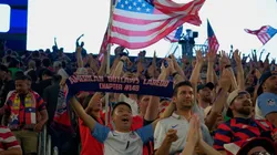 USA fans at the game against Qatar (Getty).