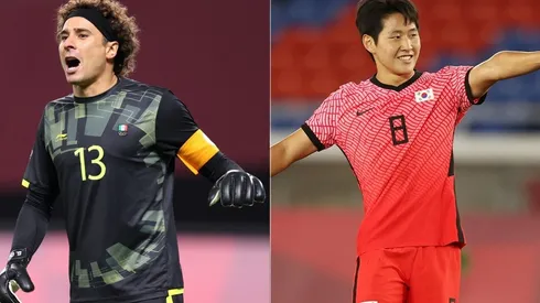 Guillermo Ochoa of Mexico (left), and Kangin Lee of South Korea (Right)